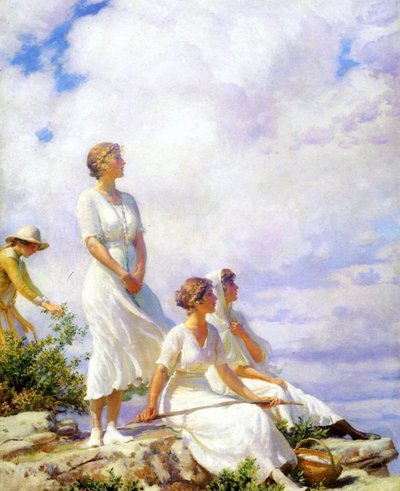 Zomerwolken door Charles Courtney Curran